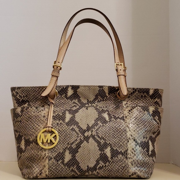 MICHAEL Michael Kors Handbags - MICHAEL Michael Kors Jet Set Python Tote
